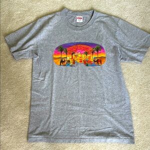 Supreme Gray Mirage Graphic T-Shirt size Medium